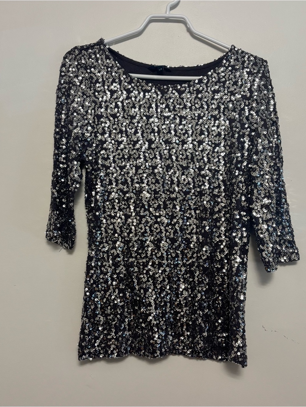Reitman’s Black Sequin Scoop Neck Women's Dress Size Large